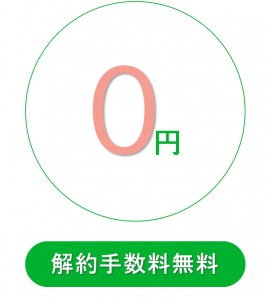 短期解約手数料無料